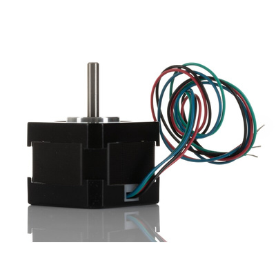 RS PRO Hybrid, Permanent Magnet Stepper Motor, 2.2mNm Torque, 2.8 V, 0.9°, 42.3 x 42.3mm Frame, 5mm Shaft