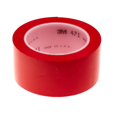 3M Scotch 471 Red Vinyl 33m Lane Marking Tape, 0.14mm Thickness