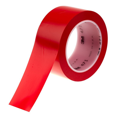 3M Scotch 471 Red Vinyl 33m Lane Marking Tape, 0.14mm Thickness