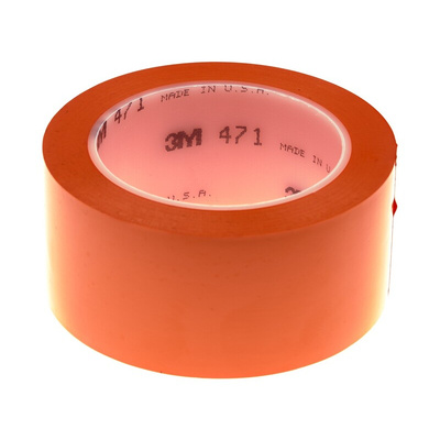 3M Scotch 471 Orange Vinyl 33m Lane Marking Tape, 0.14mm Thickness