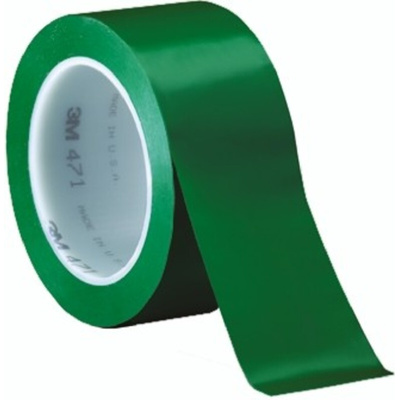 3M Scotch 471 Green Vinyl 33m Lane Marking Tape, 0.14mm Thickness