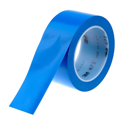 3M Scotch 471 Blue Vinyl 33m Lane Marking Tape, 0.14mm Thickness