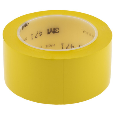 3M Scotch 471 Yellow Vinyl 33m Lane Marking Tape, 0.14mm Thickness