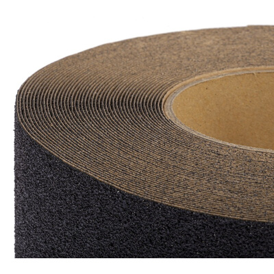 RS PRO Black Polyethylene 18.3m Hazard Tape, 0.05mm Thickness