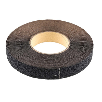 RS PRO Black Polypropylene 18.3m Hazard Tape, 1.05mm Thickness