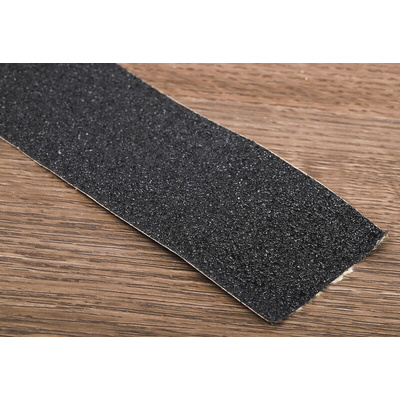 RS PRO Black Polypropylene 18.3m Hazard Tape, 0.05mm Thickness