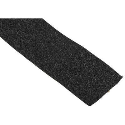 RS PRO Black Polypropylene 18.3m Hazard Tape, 0.05mm Thickness