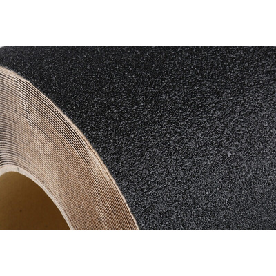 RS PRO Black Polyethylene 18.3m Hazard Tape, 0.05mm Thickness