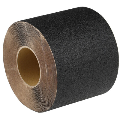 RS PRO Black Polyethylene 18.3m Hazard Tape, 0.05mm Thickness