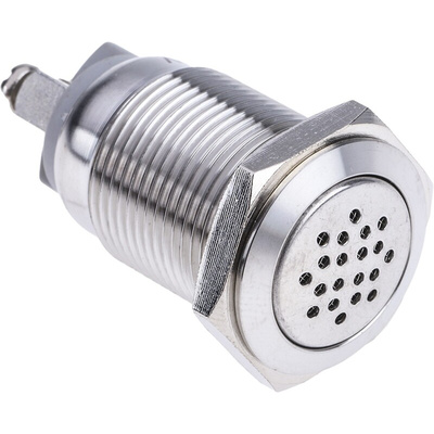 RS PRO Panel Mount Buzzer, 12 V dc, 75dB at 1 m