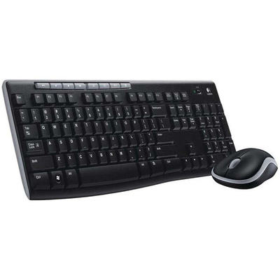 Logitech Keyboard Compact, QWERTY (UK) Black (Keyboard), Black/Grey (Mouse)