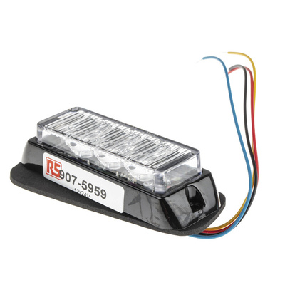 RS PRO Red Flashing Light Module, 12 V dc, 24 V dc, Surface Mount, Wall Mount, LED Bulb, IP67