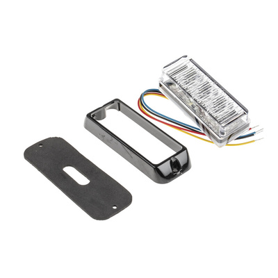 RS PRO Red Flashing Light Module, 12 V dc, 24 V dc, Surface Mount, Wall Mount, LED Bulb, IP67
