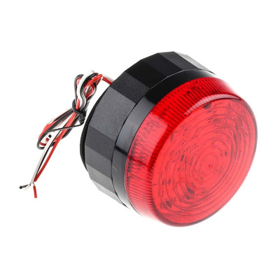 RS PRO Red Flashing Beacon, 10 → 100 V dc, Screw Mount, LED Bulb, IP67