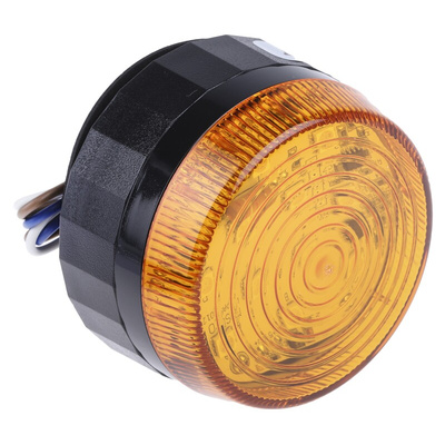 RS PRO Amber Flashing Beacon, 110 → 230 V ac, Screw Mount, LED Bulb, IP67