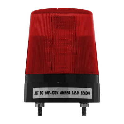 RS PRO Red Flashing Beacon, 10 → 100 V dc, Screw Mount, LED Bulb, IP67