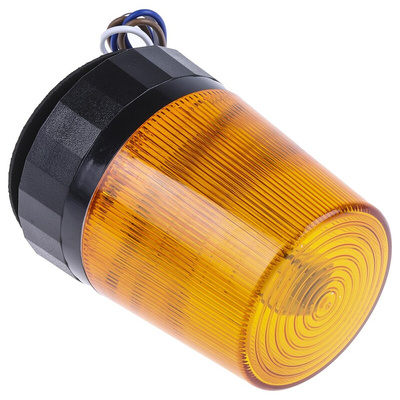 RS PRO Amber Flashing Beacon, 110 → 230 V ac, Screw Mount, LED Bulb, IP67
