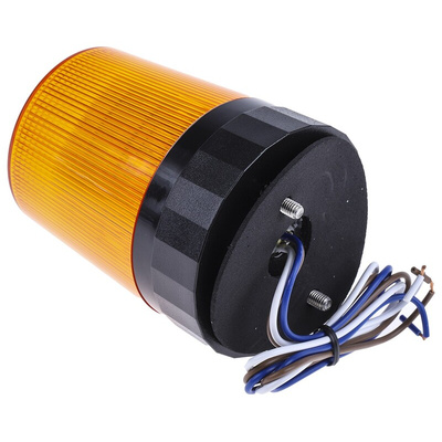 RS PRO Amber Flashing Beacon, 110 → 230 V ac, Screw Mount, LED Bulb, IP67