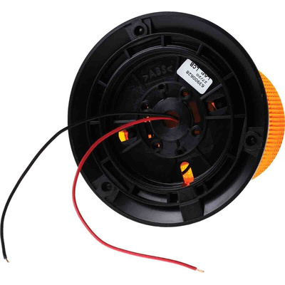 RS PRO Amber Flashing Beacon, 10 → 100 V dc, Surface Mount, Wall Mount, LED Bulb, IP56