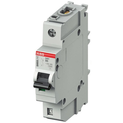 ABB SMISSLINE TP S400M MCB, 1P, 8A Curve B, 230V AC, 60V DC, 10 kA Breaking Capacity