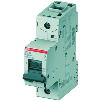 ABB High Performance S800S MCB, 1P, 63A Curve C, 400V AC, 250V DC, 50 kA Breaking Capacity