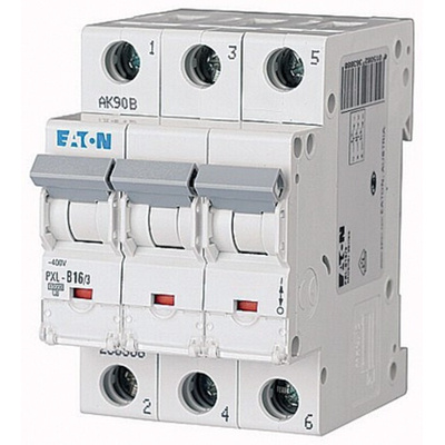 Eaton xPole PXL, S200 MCB, 3P, 16A Curve B, 400V AC, 48V DC, 10 kA Breaking Capacity