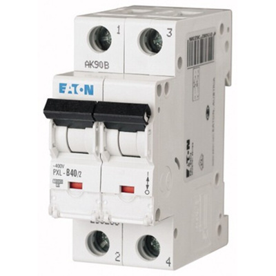 Eaton xPole PXL, S200 MCB, 2P, 40A Curve C, 400V AC, 48V DC, 10 kA Breaking Capacity