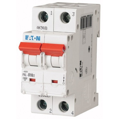 Eaton xPole PXL, S200 MCB, 2P, 10A Curve C, 400V AC, 48V DC, 10 kA Breaking Capacity