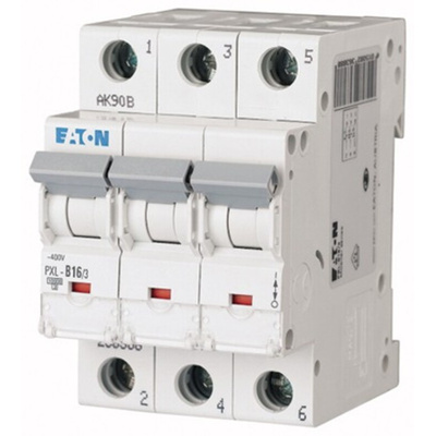 Eaton xPole PXL, S200 MCB, 3P, 16A Curve C, 400V AC, 48V DC, 10 kA Breaking Capacity