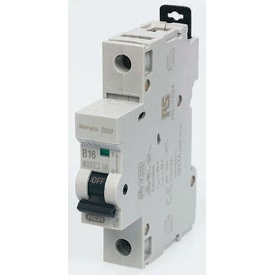 Eaton Memera AHC MCB, 2P, 16A Curve C, 10 kA Breaking Capacity