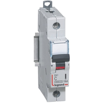 Legrand DX Range DX3 MCB, 1P, 6A Curve C, 230V AC, 10 kA Breaking Capacity
