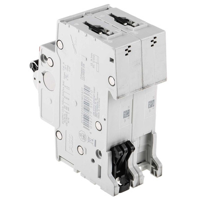 ABB System Pro M Compact S200 MCB, 2P, 6A Curve K, 400V AC, 125V DC, 6 kA Breaking Capacity