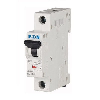 Eaton xEffect MCB, 1P, 6A Curve B, 230 → 400V AC, 6 kA Breaking Capacity