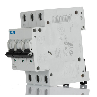 Eaton xEffect MCB, 3P, 10A Curve C, 230 → 400V AC, 6 kA Breaking Capacity