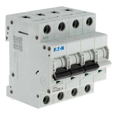 Eaton xEffect MCB, 3P, 25A Curve C, 230 → 400V AC, 6 kA Breaking Capacity