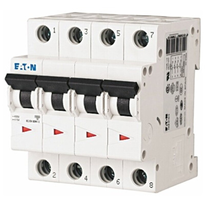 Eaton xEffect MCB, 4P, 40A Curve C, 230 → 400V AC, 6 kA Breaking Capacity