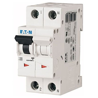 Eaton xEffect MCB, 2P, 6A Curve C, 230 → 400V AC, 6 kA Breaking Capacity