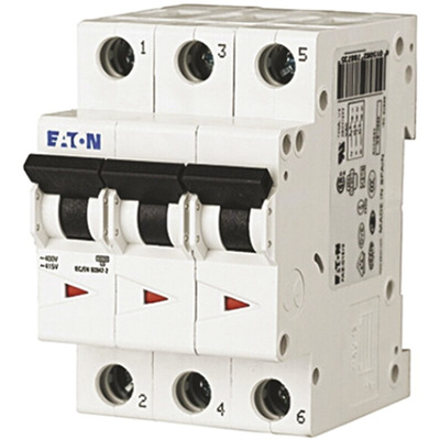 Eaton xEffect MCB, 3P, 16A Curve D, 230 → 400V AC, 6 kA Breaking Capacity