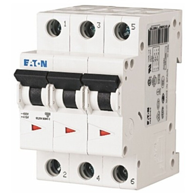Eaton xEffect MCB, 3P, 25A Curve D, 230 → 400V AC, 6 kA Breaking Capacity