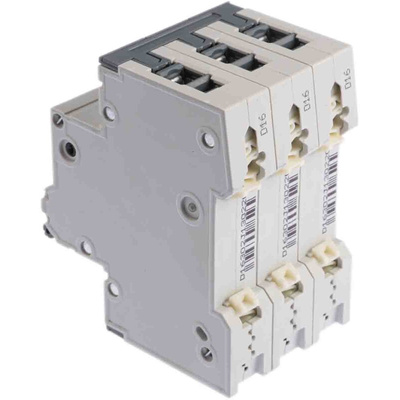 Siemens Sentron 5SY4 MCB, 3P, 16A Curve D, 400V AC, 10 kA Breaking Capacity