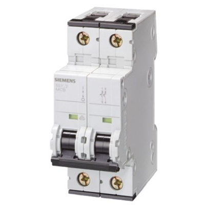 Siemens Sentron 5SY4 MCB, 1P+N, 6A Curve D, 230V AC, 10 kA Breaking Capacity