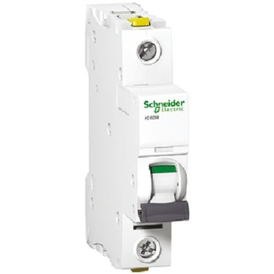 Schneider Electric Acti 9 iC60H MCB, 1P, 50A Curve D, 100 → 133V AC, 72V DC, 10 kA Breaking Capacity