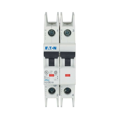 Eaton xEffect MCB, 2P, 6A Curve C, 240 → 415V AC, 60V DC, 10 kA Breaking Capacity
