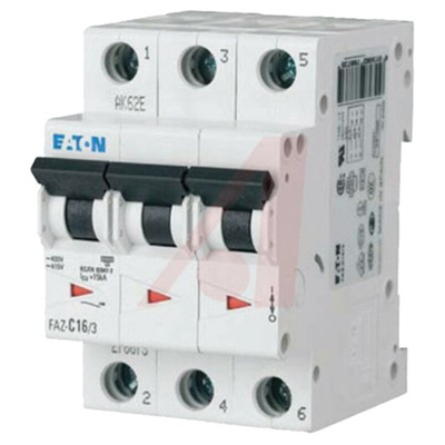 Eaton xEffect MCB, 3P, 3A Curve D, 240 → 415V AC, 10 kA Breaking Capacity