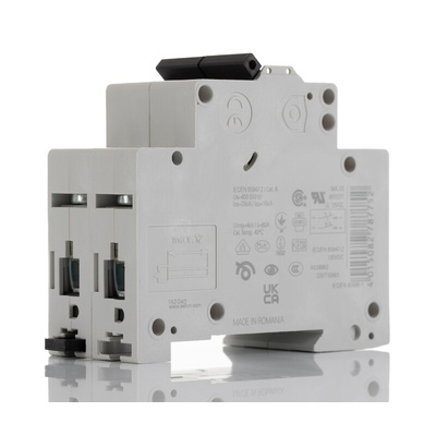 Eaton xEffect MCB, 2P, 4A Curve D, 240 → 415V AC, 10 kA Breaking Capacity
