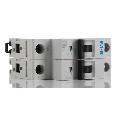 Eaton xEffect MCB, 2P, 4A Curve D, 240 → 415V AC, 10 kA Breaking Capacity