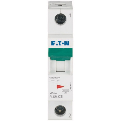 Eaton xPole MCB, 1P, 6A Curve C, 48V DC, 10 kA Breaking Capacity