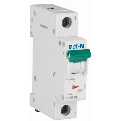 Eaton xPole MCB, 1P, 6A Curve C, 48V DC, 10 kA Breaking Capacity
