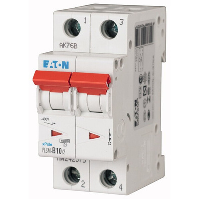 Eaton xPole MCB, 2P, 10A Curve C, 48V DC, 10 kA Breaking Capacity