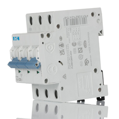 Eaton xPole MCB, 3P, 20A Curve C, 400V AC, 48V DC, 10 kA Breaking Capacity